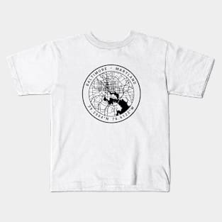 Baltimore Map Kids T-Shirt